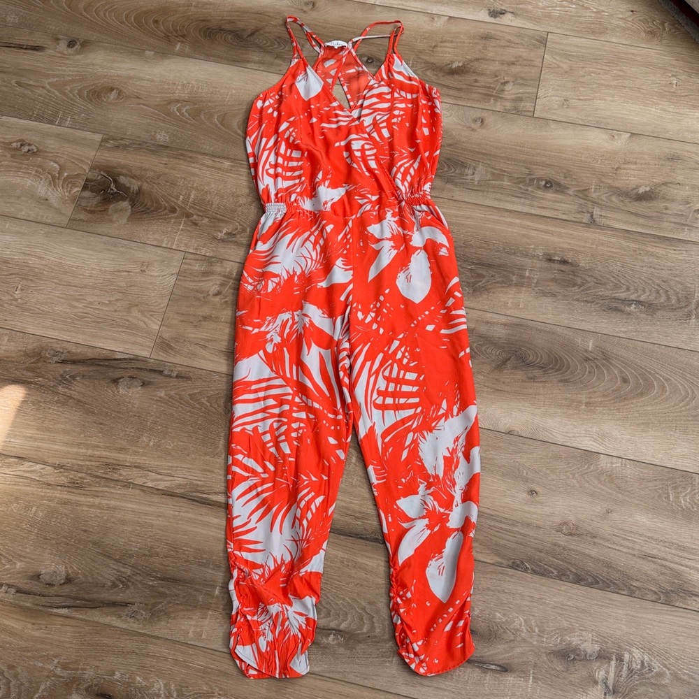 Parker Red and White Jumpsuit